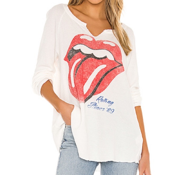 Rolling Stones Tour 89 Thermal in Vintage White - Picture 2 of 8